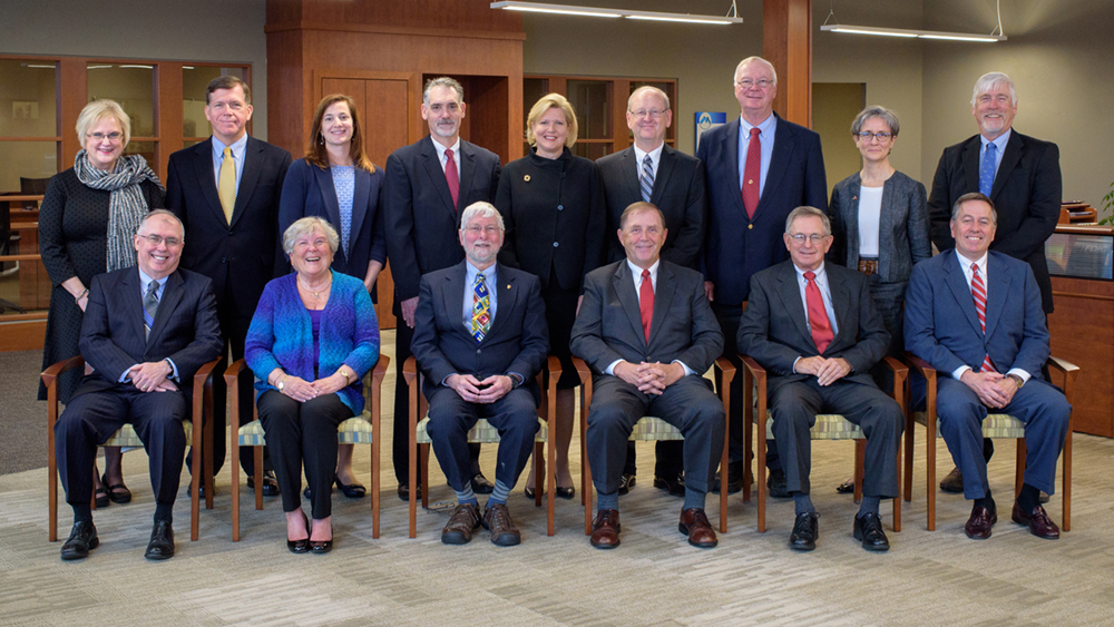 Group portrait of Maine Community Bank board members 